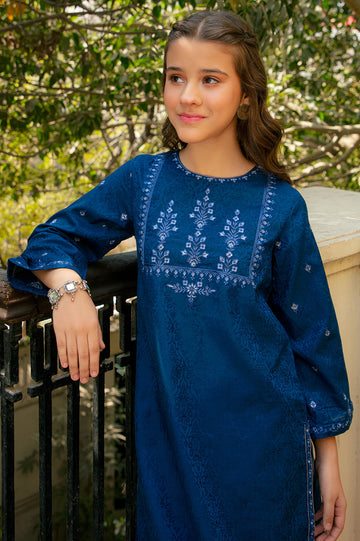 Blue Embroidered Teens 2PC