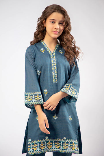 Blue Embroidered Teens 2PC