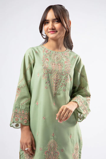 Green Embroidered Teens 2PC