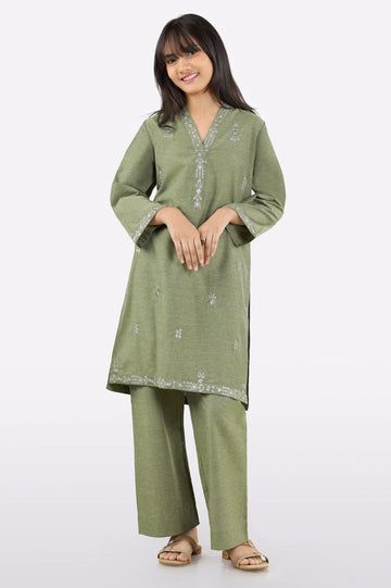 Light Green Embroidered Teens 2PC