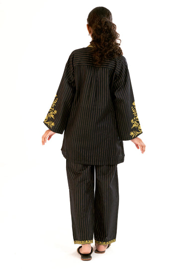 Black Embroidered Teens 2PC