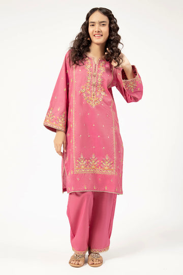 Pink Embroidered Teens 2PC