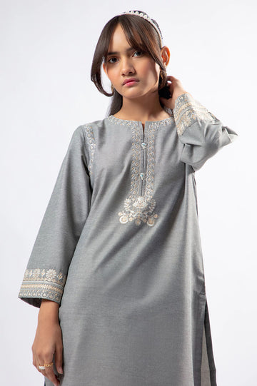 Grey Embroidered  Teens 2PC