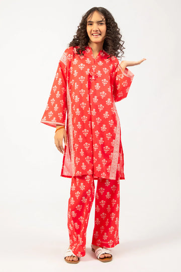 Coral Printed Teens 2PC