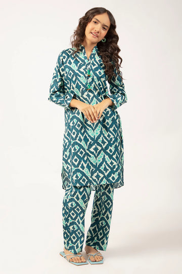 Teal Printed Teens 2PC