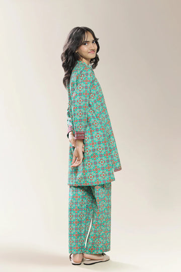 Printed Green Teens 2Pc