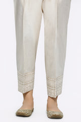 Dark Beige Cambric Trouser From Diners