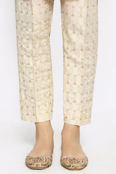 Beige Cambric Trouser From Diners