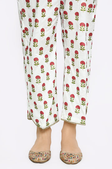 Cream Cambric Trouser From Diners