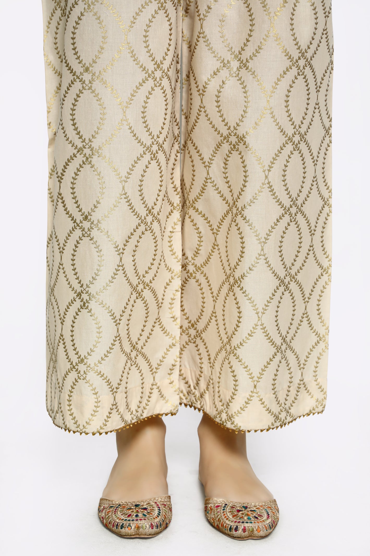 Beige Cambric Trouser From Diners