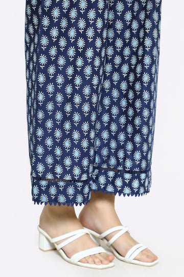 Navy Blue Cambric Trouser From Diners