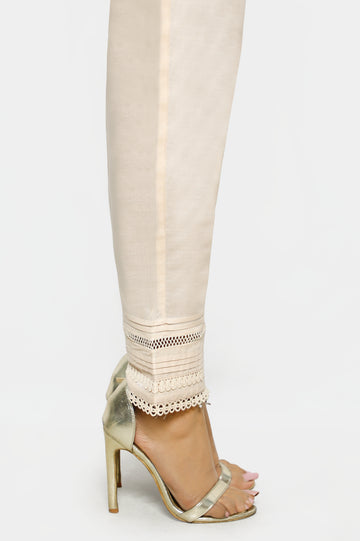 Beige Cambric Trouser From Diners