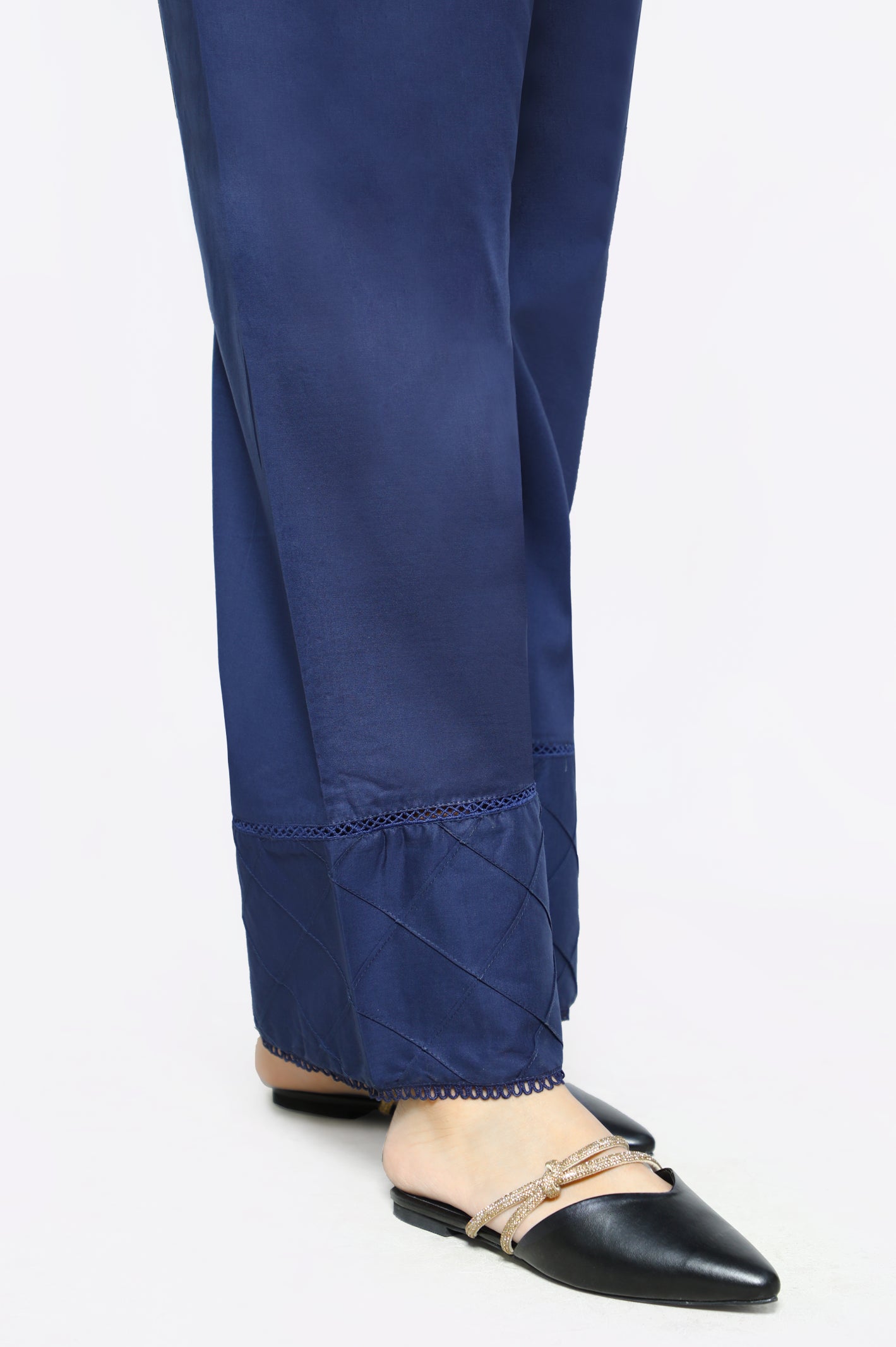 Navy Blue Cambric Trouser From Diners