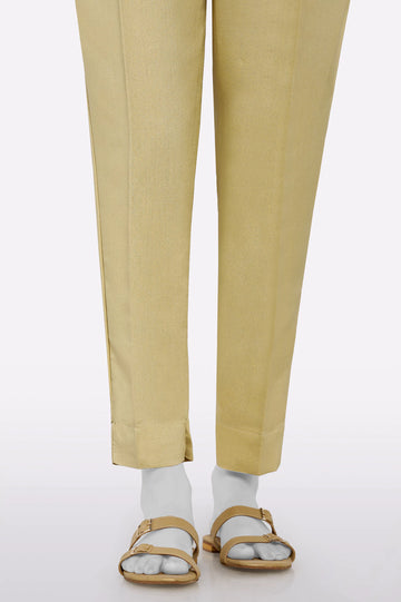 Beige Plain Trouser