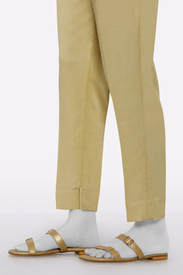 Beige Plain Trouser