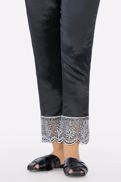 Black Embroidered Trouser From Diners