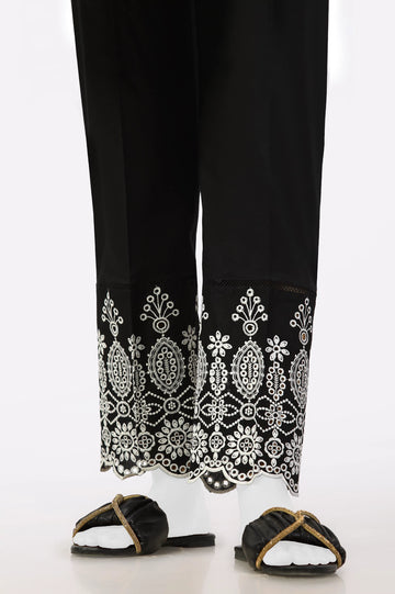 Black Embroidered Trouser