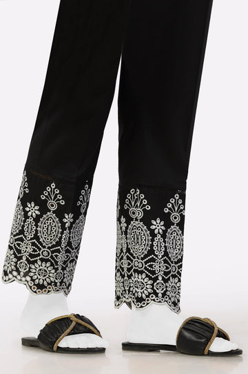 Black Embroidered Trouser