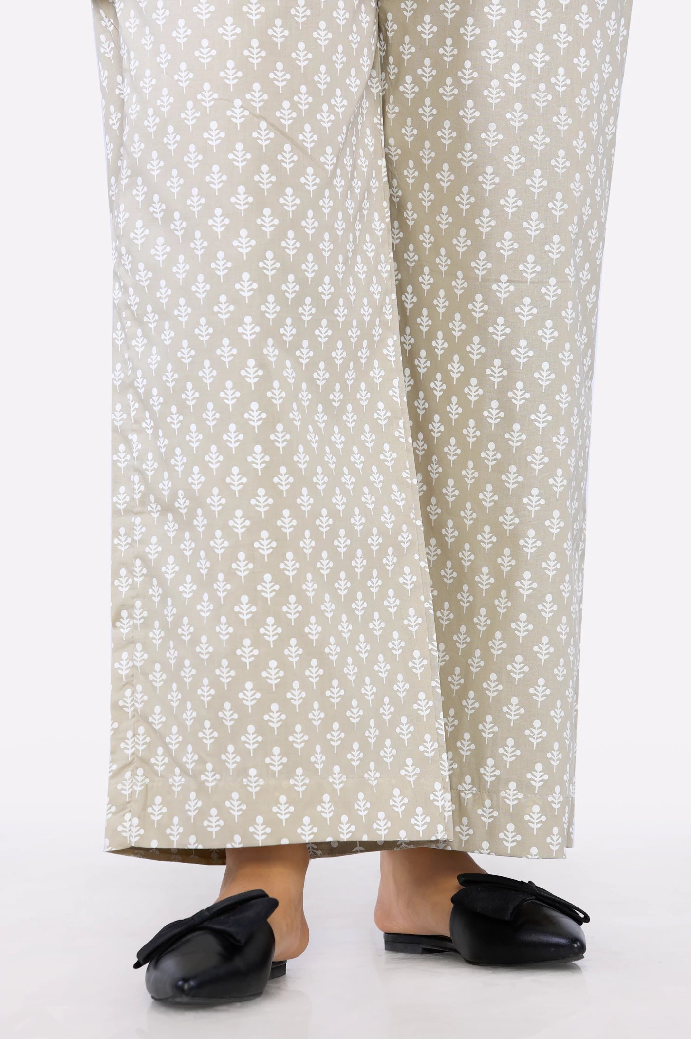 Beige Printed Trouser From Diners