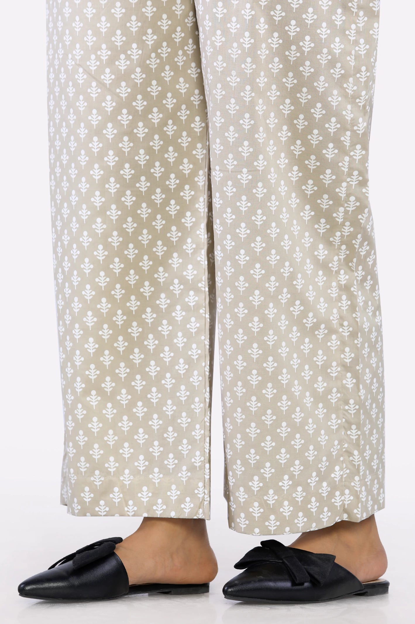 Beige Printed Trouser From Diners