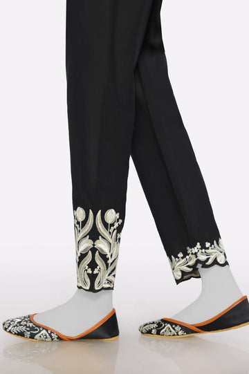 Black Embroidered Trouser