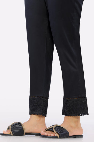 Black Embroidered Trouser From Diners