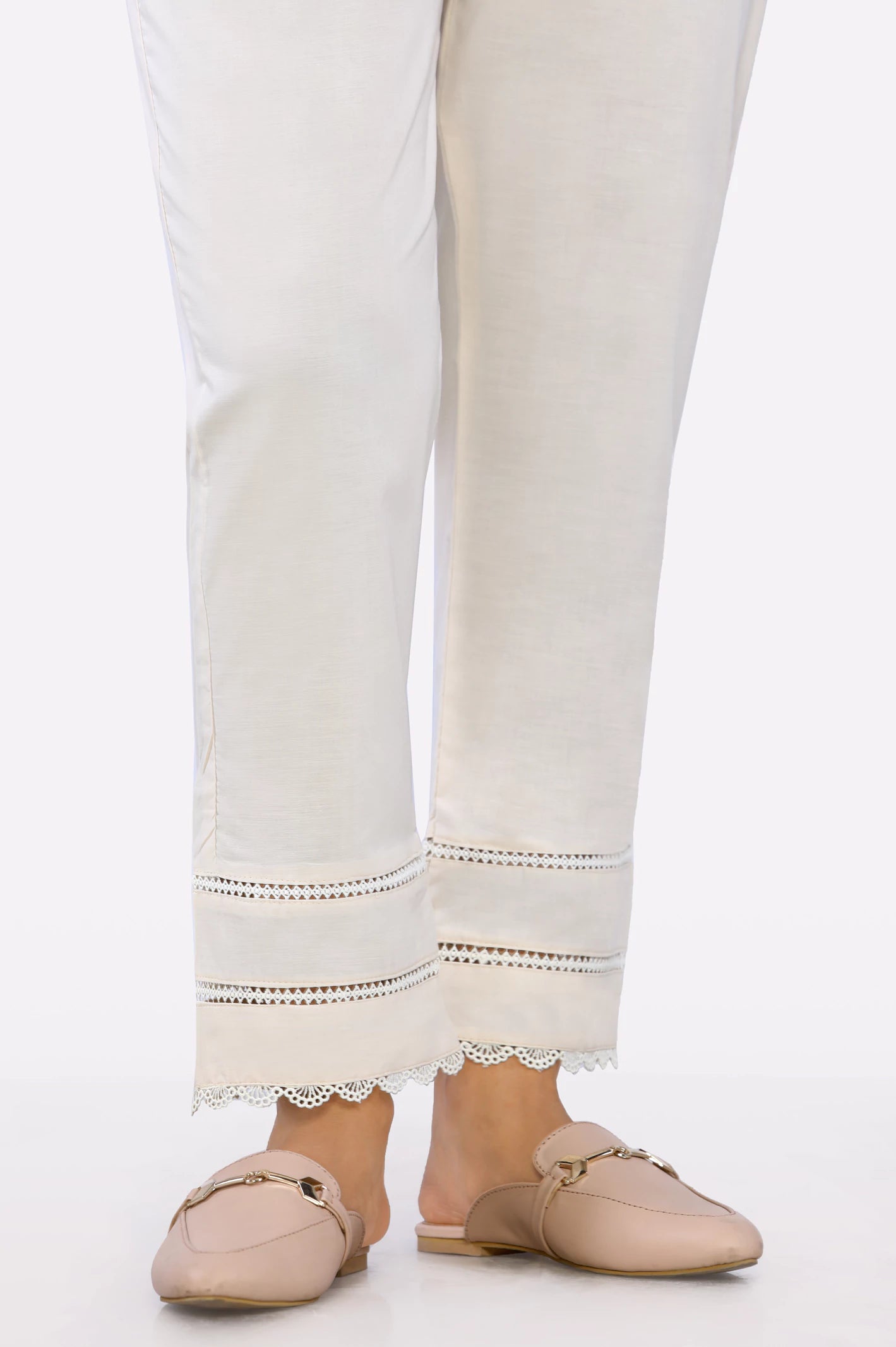 Beige Lace Trouser From Diners