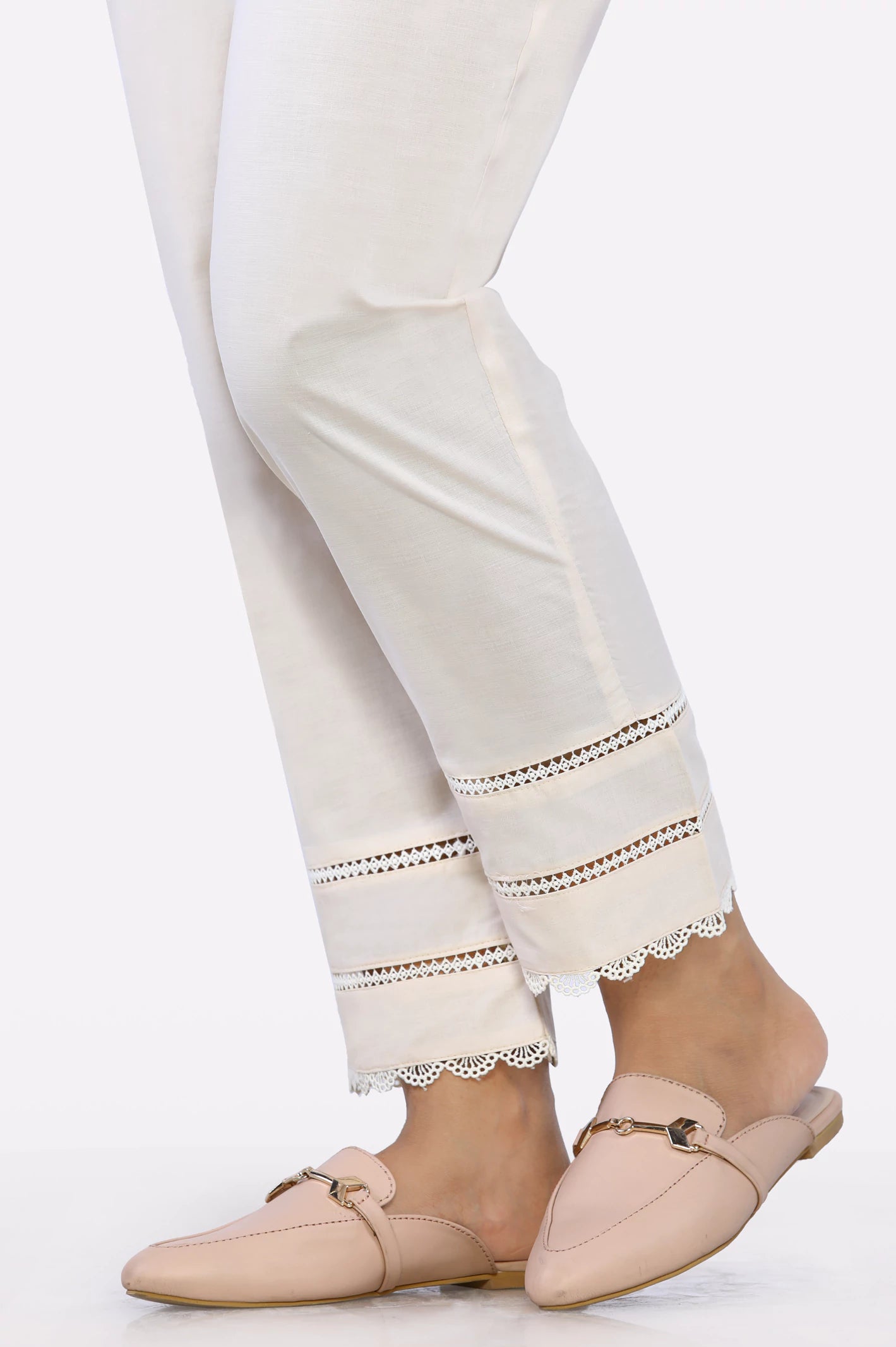 Beige Lace Trouser From Diners