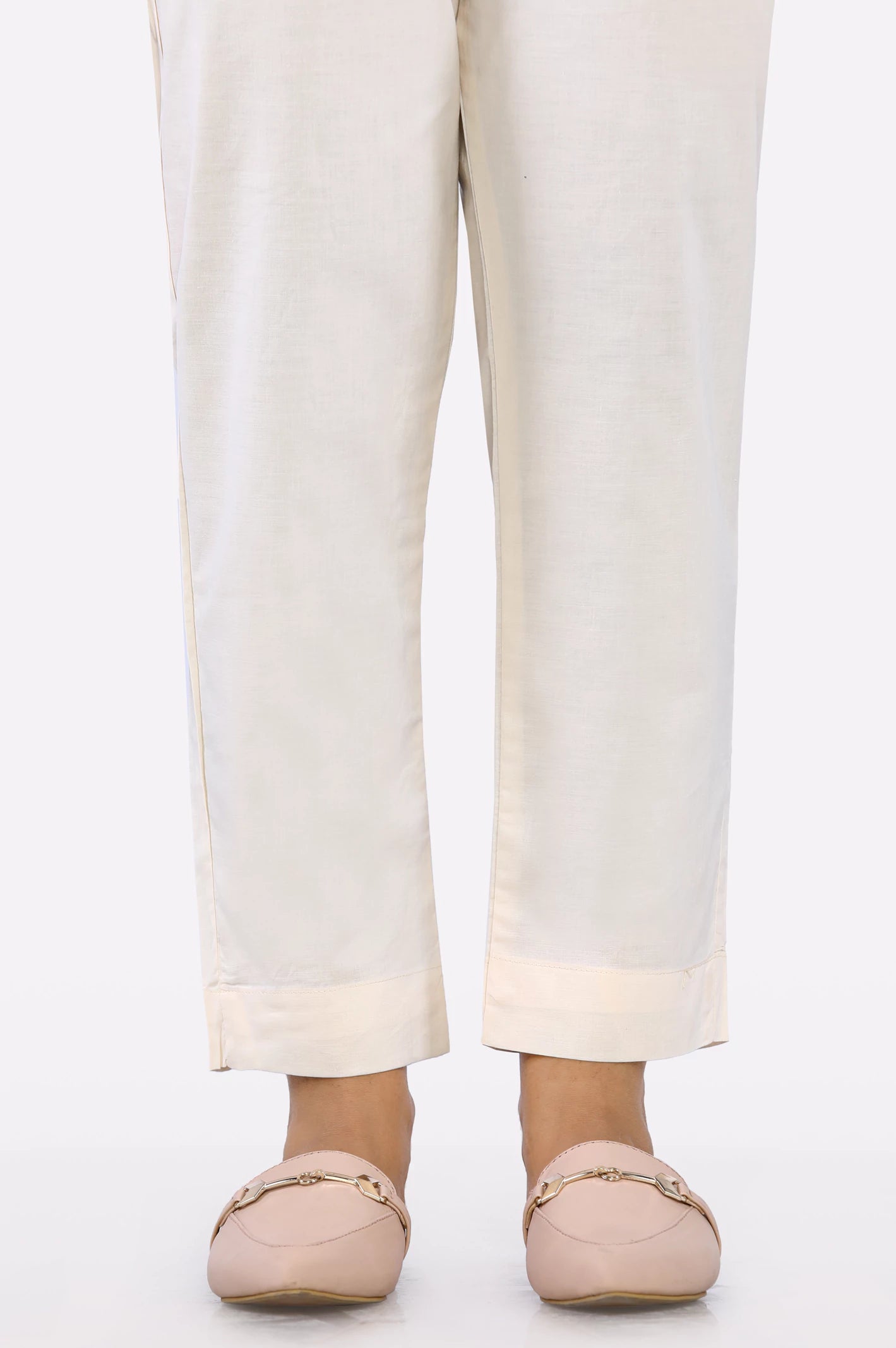 Beige Plain Trouser From Diners