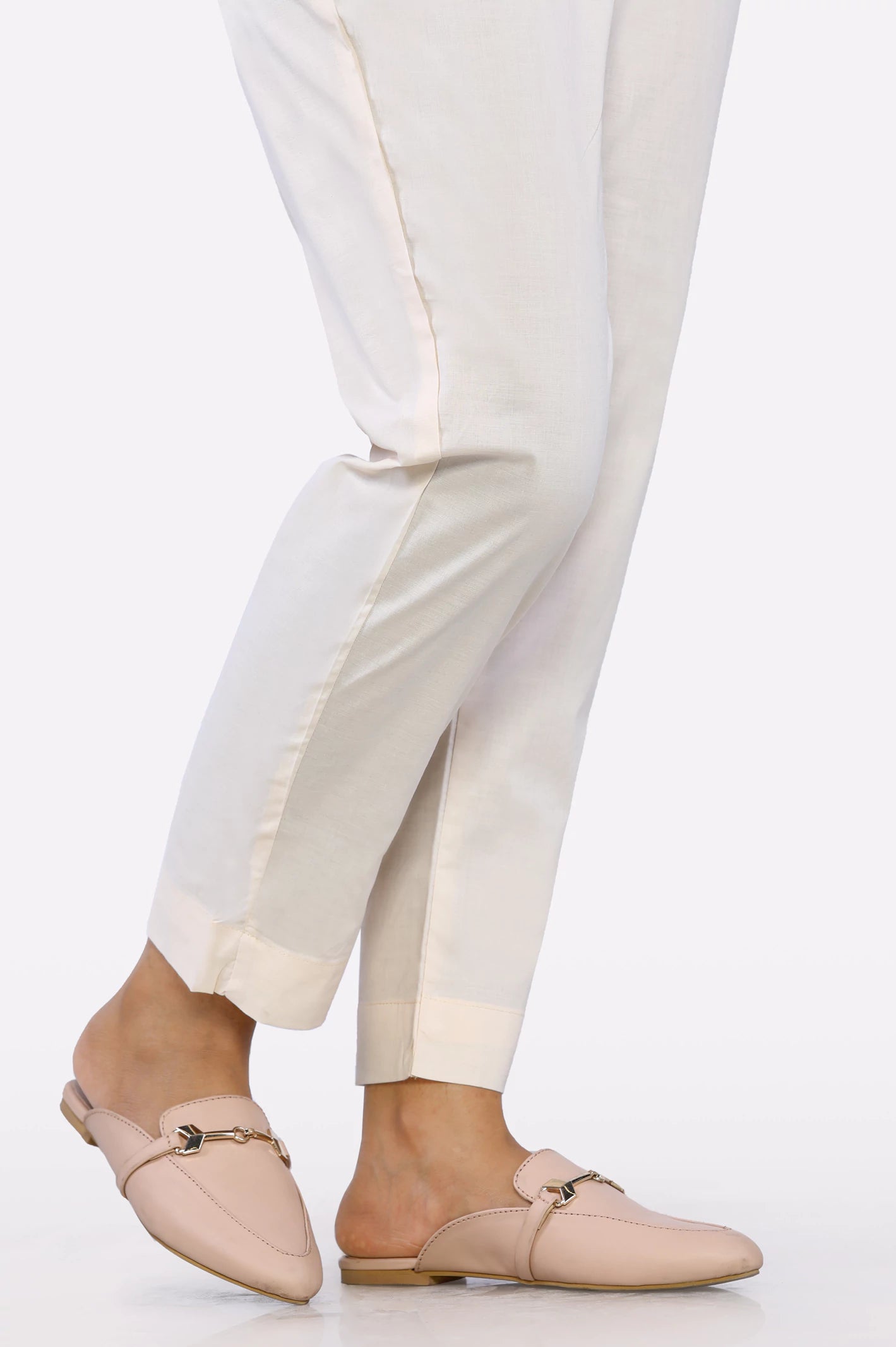 Beige Plain Trouser From Diners