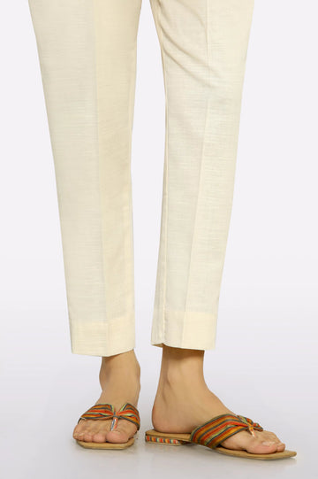 Khaddar Cream Plain Trouser