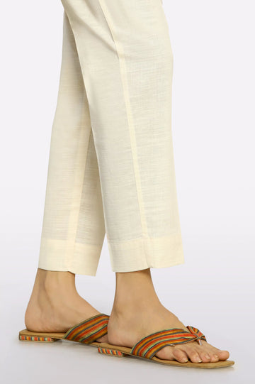 Khaddar Cream Plain Trouser