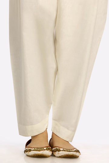 Off White Cambric Shalwar From Diners