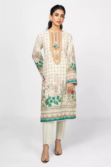 Off White Khaddar 1PC Unstitched Kurti From Diners
