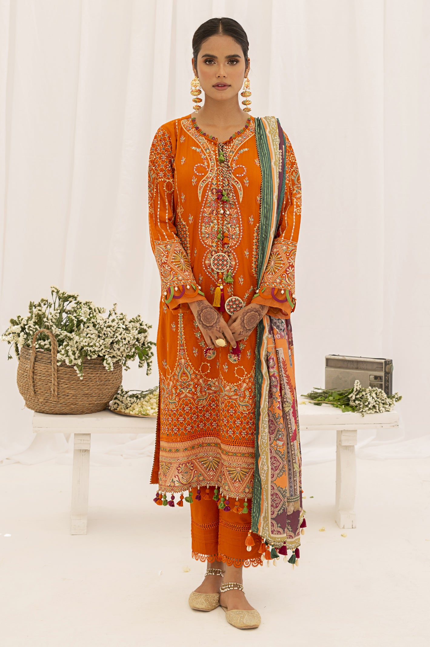 3PC Unstitched Embroidered Suit From Diners