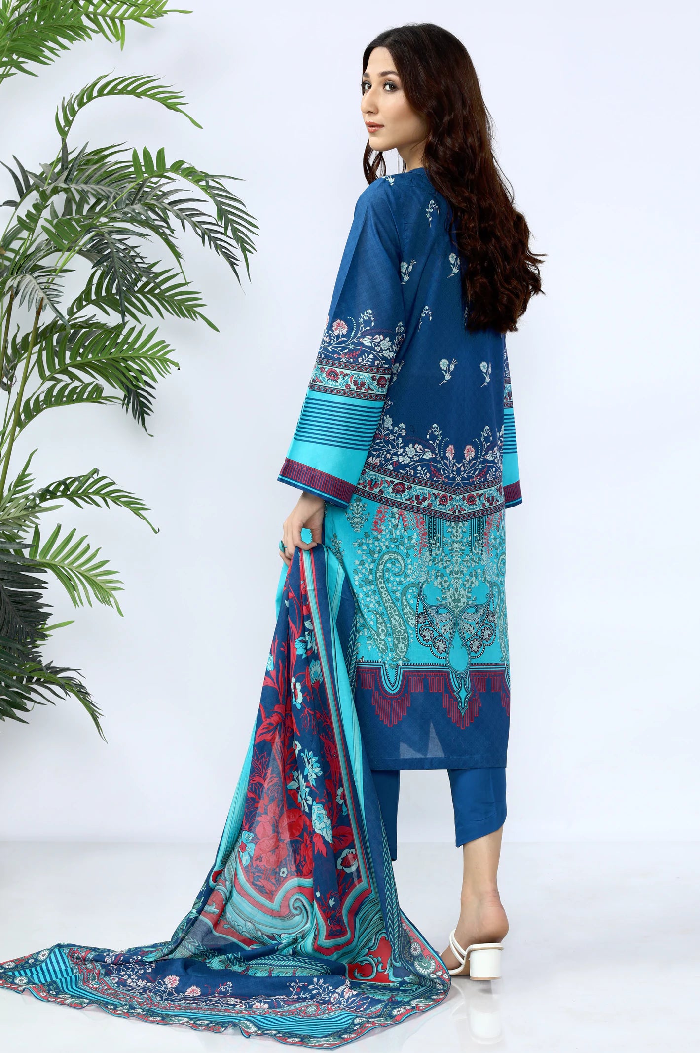 3PC Unstitched Embroidered Suit From Diners