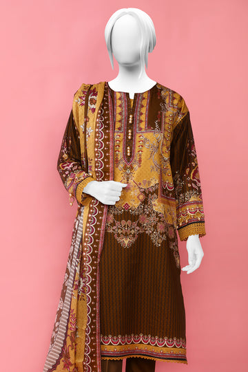 3PC Unstitched Lawn Printed Suit From Diners