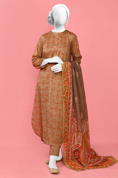 3PC Unstitched Lawn Printed Suit From Diners