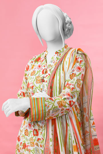 3PC Unstitched Lawn Printed Suit From Diners