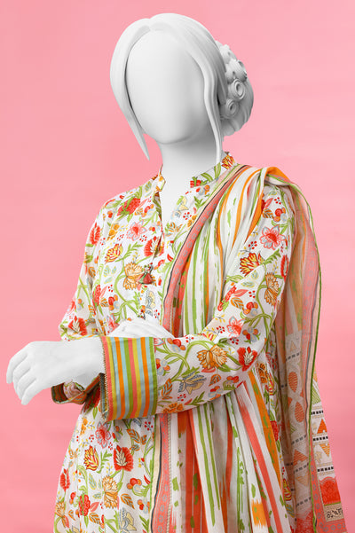 3PC Unstitched Lawn Printed Suit From Diners