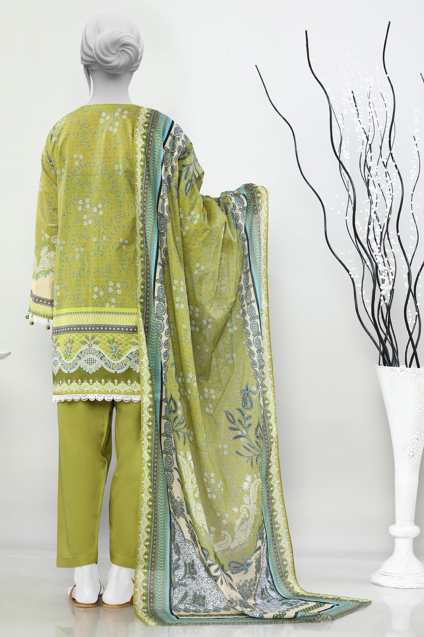 3PC Unstitched Lawn Printed Suit From Diners