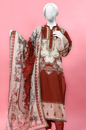 3PC Unstitched Lawn Printed Suit From Diners