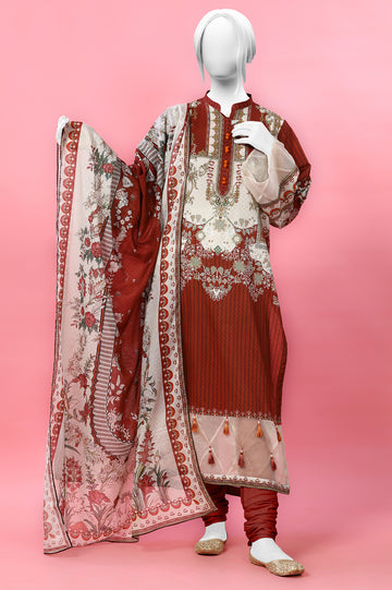 3PC Unstitched Lawn Printed Suit From Diners