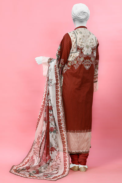 3PC Unstitched Lawn Printed Suit From Diners