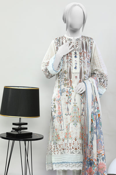 3PC Unstitched Lawn Printed Suit From Diners