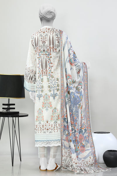 3PC Unstitched Lawn Printed Suit From Diners