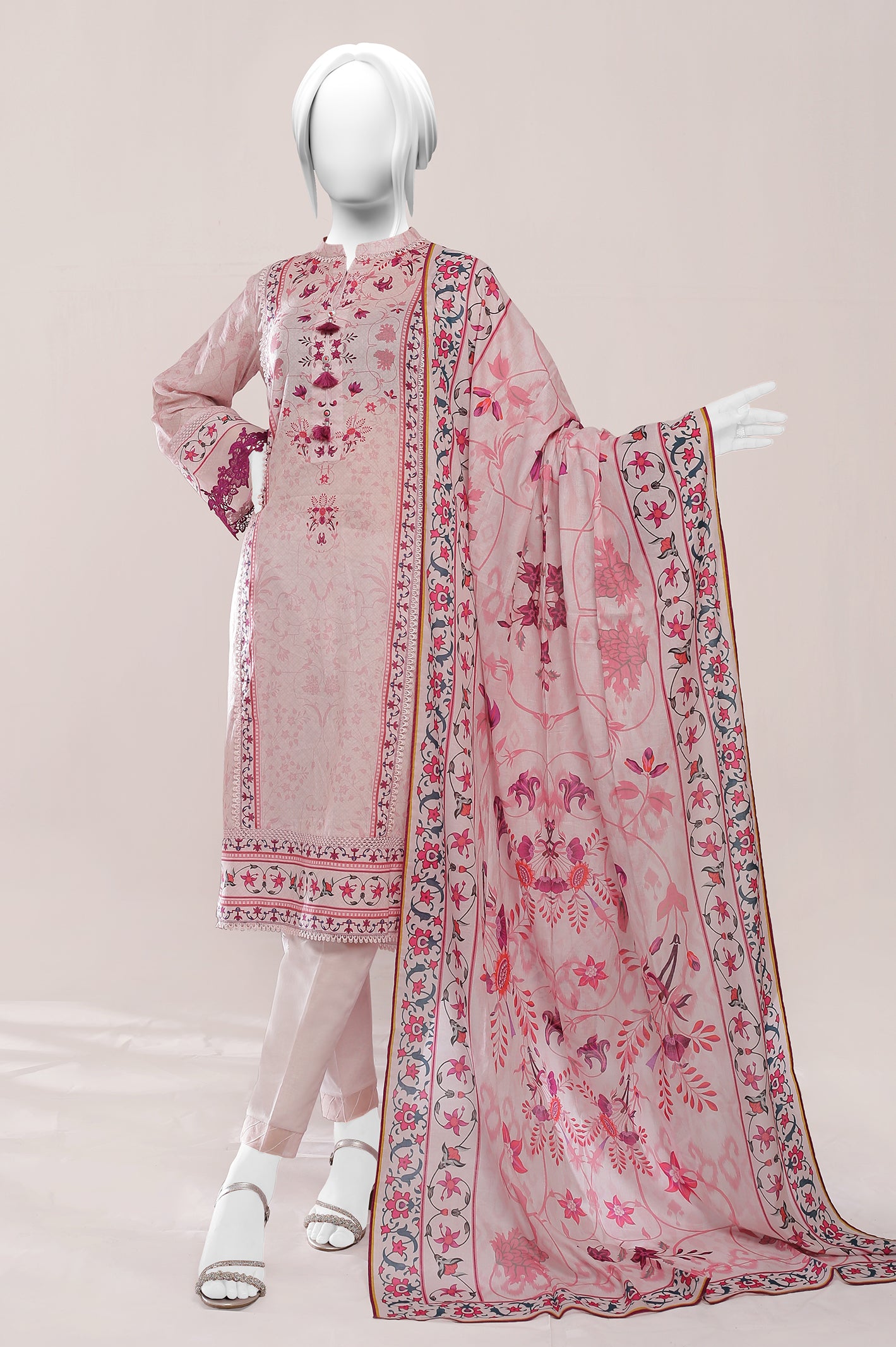 3PC Unstitched Lawn Printed Suit From Diners