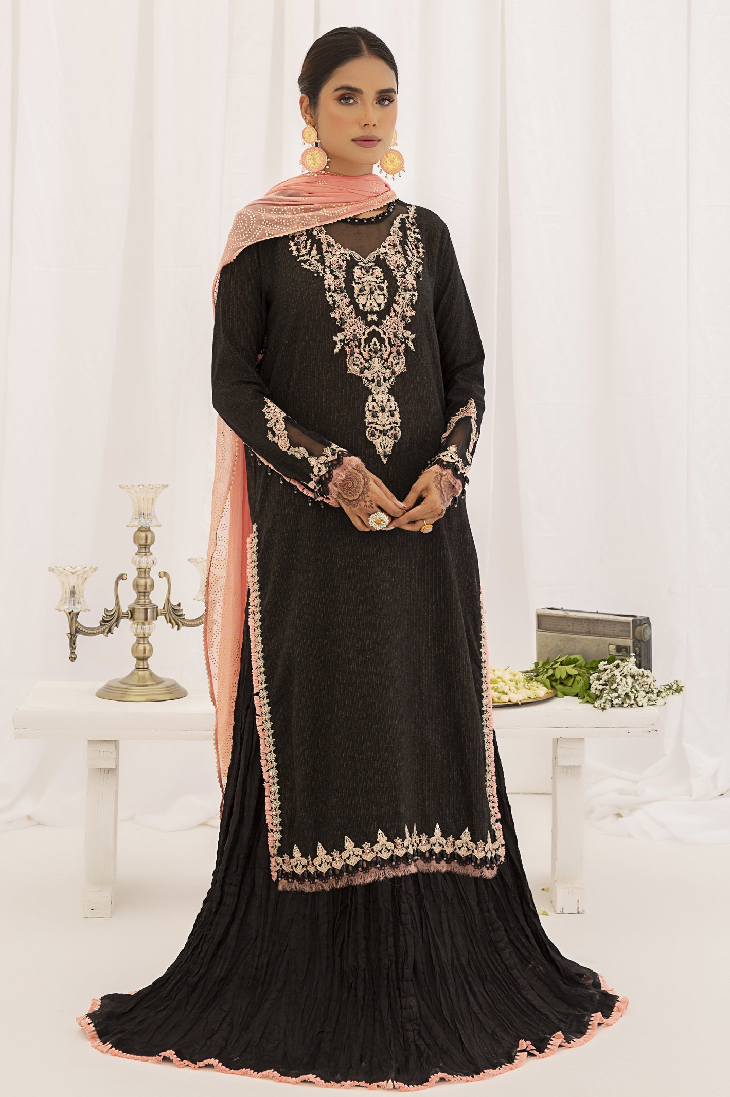 3PC Unstitched Embroidered Suit From Diners