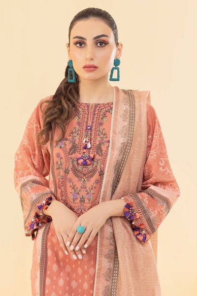 3PC Unstitched Lawn Printed Suit From Diners