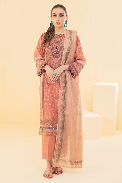 3PC Unstitched Lawn Printed Suit From Diners
